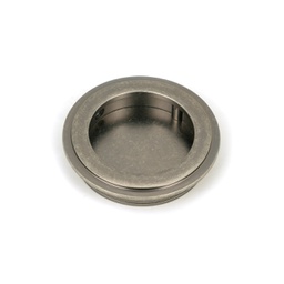 [50178] Pewter 60mm Art Deco Round Pull - 50178