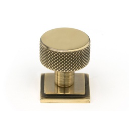 [46817] Aged Brass Brompton Cabinet Knob - 25mm (Square) - 46817