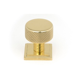 [46824] Polished Brass Brompton Cabinet Knob - 25mm (Square) - 46824
