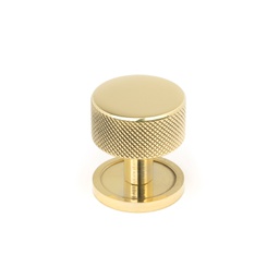 [46828] Polished Brass Brompton Cabinet Knob - 32mm (Plain) - 46828