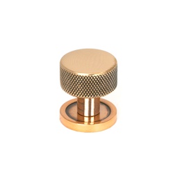 [46830] Polished Bronze Brompton Cabinet Knob - 25mm (Plain) - 46830