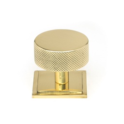 [46848] Polished Brass Brompton Cabinet Knob - 38mm (Square) - 46848