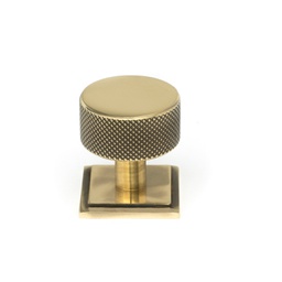 [46857] Aged Brass Brompton Cabinet Knob - 32mm (Square) - 46857