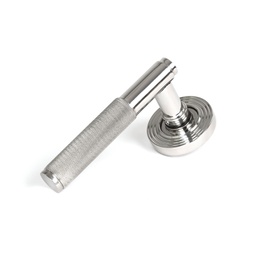 [49846] Polished Marine SS (316) Brompton Lever on Rose Set (Beehive) - 49846