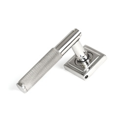 [50068] Satin Marine SS (316) Brompton Lever on Rose Set (Square) - Unsprung - 50068