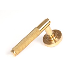 [50609] Polished Brass Brompton Lever on Rose Set (Beehive) - 50609