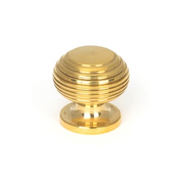 [91769] Polished Brass Beehive Cabinet Knob 30mm - 91769