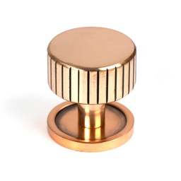 [50475] Polished Bronze Judd Cabinet Knob - 32mm (Plain) - 50475