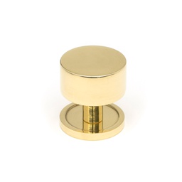 [50295] Polished Brass Kelso Cabinet Knob - 32mm (Plain) - 50295