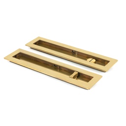 [48315] Aged Brass 250mm Plain Rectangular Pull - Privacy Set - 48315
