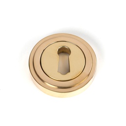 [50747] Polished Brass Round Escutcheon (Art Deco) - 50747