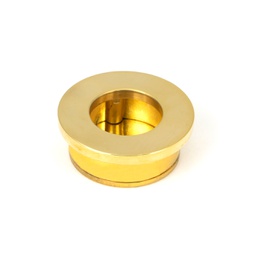 [47174] Polished Brass 34mm Round Finger Edge Pull - 47174