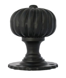 [83560] Black Flower Mortice Knob Set - 83560