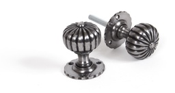 [83561] Natural Smooth Flower Mortice Knob Set - 83561