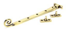 [83568] Aged Brass 10&quot; Monkeytail Stay - 83568