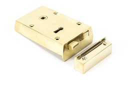 [83577] Polished Brass Left Hand Rim Lock - Small - 83577