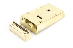 [83580] Polished Brass Right Hand Rim Lock - Small - 83580