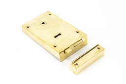 [83585] Polished Brass Left Hand Rim Lock - Large - 83585