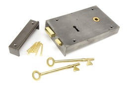 [83592] Iron Right Hand Rim Lock - Large - 83592