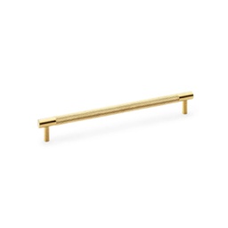 [AW810-224-SBPVD] Alexander & Wilks Brunel Knurled T-bar Cupboard Handle - Satin Brass PVD - Centres 224mm