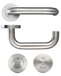 [C1011.700] Lift to Lock Lever Set - Satin Stainless Steel