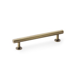 [AW814-128-AB] Alexander & Wilks Round T-bar Cabinet Pull Handle - Antique Brass - Centres 128mm