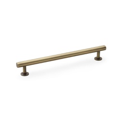 [AW814-192-AB] Alexander & Wilks Round T-bar Cabinet Pull Handle - Antique Brass - Centres 192mm
