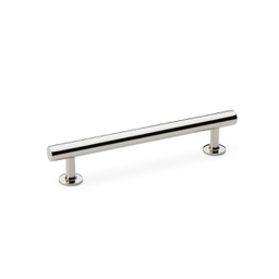 [AW814-128-PN] Alexander & Wilks Round T-bar Cabinet Pull Handle - Polished Nickel - Centres 128mm