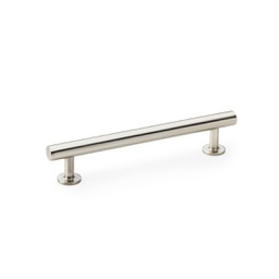 [AW814-128-SN] Alexander & Wilks Round T-bar Cabinet Pull Handle - Satin Nickel - Centres 128mm
