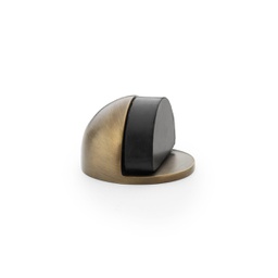 [AW631AB] Alexander & Wilks Shield Floor Mounted Door Stop - Antique Brass