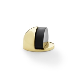 [AW631PBL] Alexander & Wilks Shield Floor Mounted Door Stop - Polished Brass Lacquered