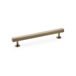 [AW815-160-AB] Alexander & Wilks Square T-bar Cabinet Pull Handle - Antique Brass - Centres 160mm