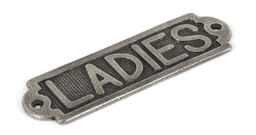 [83685] Antique Pewter Ladies Sign - 83685