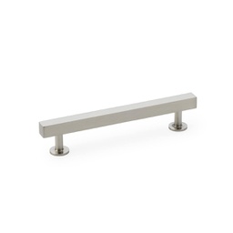 [AW815-128-SN] Alexander & Wilks Square T-bar Cabinet Pull Handle - Satin Nickel - Centres 128mm