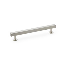 [AW815-160-SN] Alexander & Wilks Square T-bar Cabinet Pull Handle - Satin Nickel - Centres 160mm