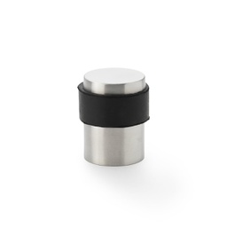 [AW635SSS] Alexander & Wilks Floor Mounted Flat Top Cylinder Door Stop - Satin Stainless Steel