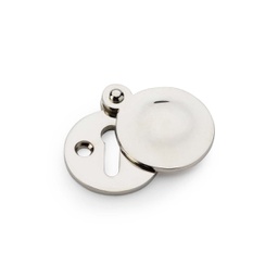 [AW381-PN] Alexander & Wilks Standard Key Profile Round Escutcheon With Harris Design Cover - Polished Nickel