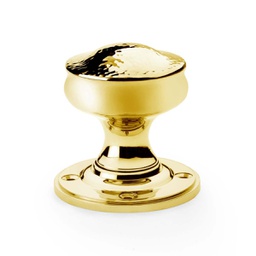 [AW302-50-UB] Alexander & Wilks Hammered Mortice Knob - Unlacquered Brass