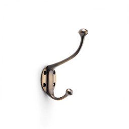 [AW772ABZ] Alexander & Wilks Traditional Hat And Coat Hook - Antique Bronze
