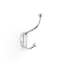 [AW772PC] Alexander & Wilks Traditional Hat And Coat Hook - Polished Chrome