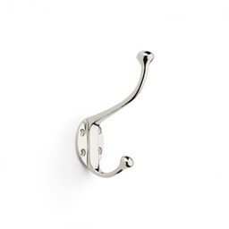 [AW772PN] Alexander & Wilks Traditional Hat And Coat Hook - Polished Nickel