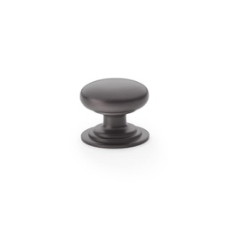 [AW825-32-DBZ] Alexander & Wilks Waltz Round Cupboard Knob On Stepped Rose - Dark Bronze - 32mm