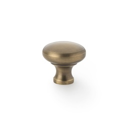 [AW836-32-AB] Alexander & Wilks Wade Round Cupboard Knob - Antique Brass - 32mm