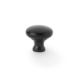 [AW836-32-BL] Alexander & Wilks Wade Round Cupboard Knob - Black - 32mm