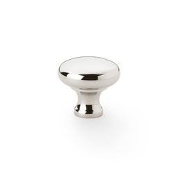[AW836-32-PN] Alexander & Wilks Wade Round Cupboard Knob - Polished Nickel - 32mm