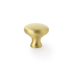 [AW836-32-SB] Alexander & Wilks Wade Round Cupboard Knob - Satin Brass - 32mm
