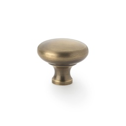 [AW836-38-AB] Alexander & Wilks Wade Round Cupboard Knob - Antique Brass - 38mm