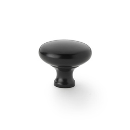 [AW836-38-BL] Alexander & Wilks Wade Round Cupboard Knob - Black - 38mm