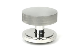 [46767] Polished Marine SS (316) Brompton Centre Door Knob (Art Deco) - 46767