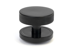 [46754] Black Brompton Centre Door Knob (Plain) - 46754